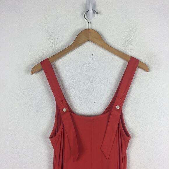 Rag & Bone Allegra Scoop-Neck Tank Midi Dress Size XS Coral Crepe Jersey - Picture 11 of 13